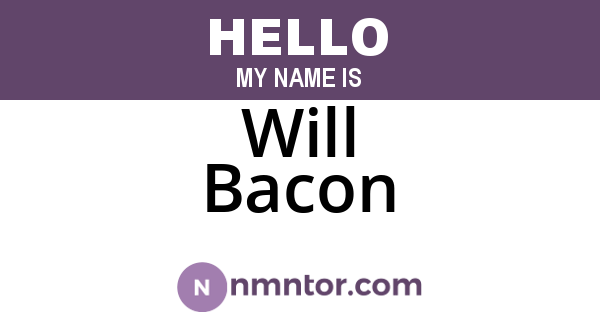 Will Bacon