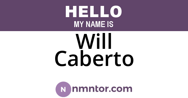 Will Caberto