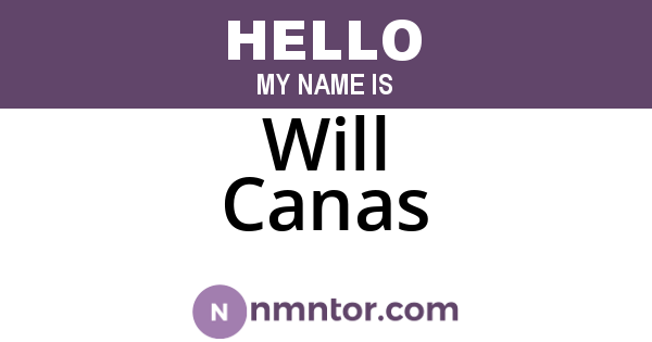 Will Canas
