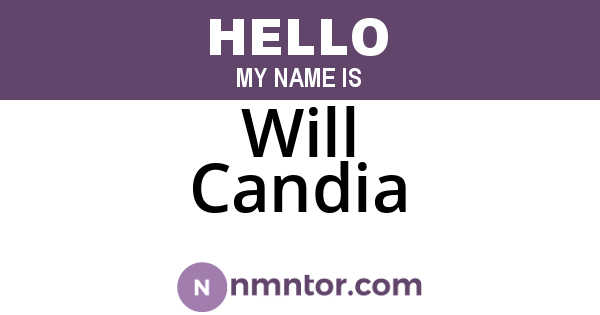 Will Candia