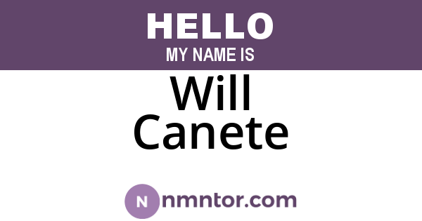 Will Canete