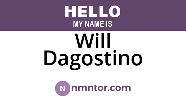 Will Dagostino