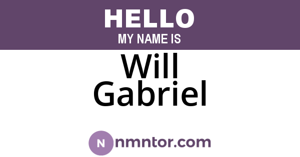 Will Gabriel