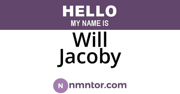 Will Jacoby