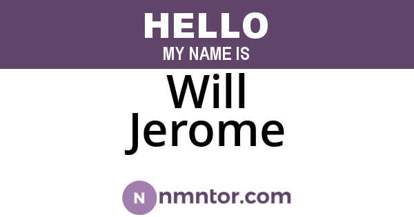 Will Jerome