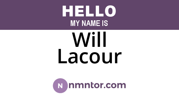 Will Lacour