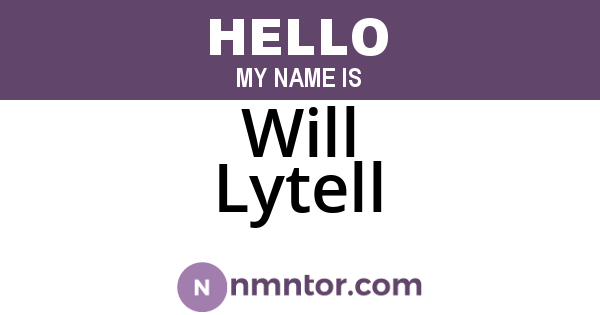 Will Lytell