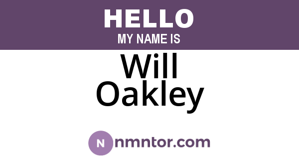 Will Oakley