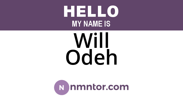 Will Odeh