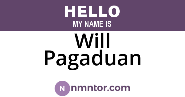 Will Pagaduan