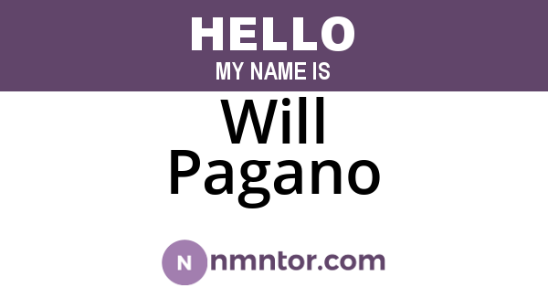 Will Pagano