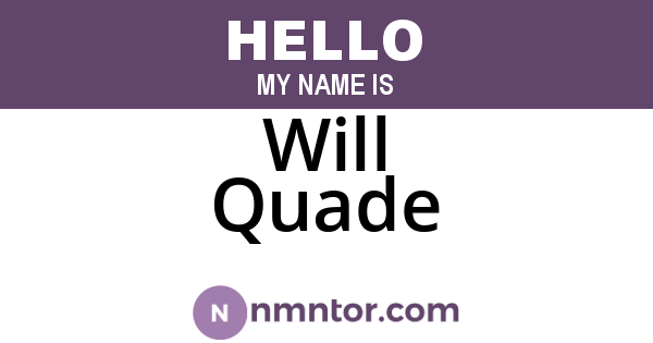 Will Quade