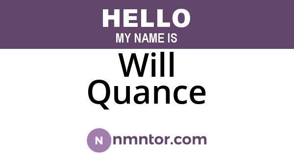 Will Quance