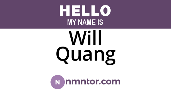 Will Quang