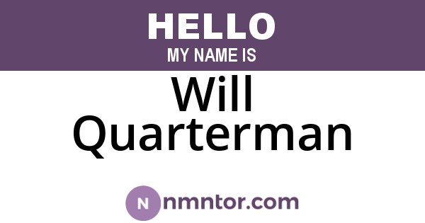 Will Quarterman