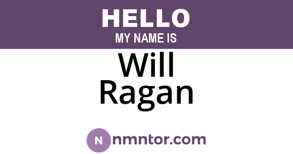 Will Ragan