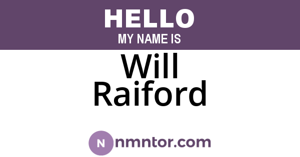 Will Raiford