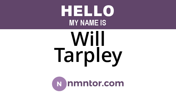 Will Tarpley