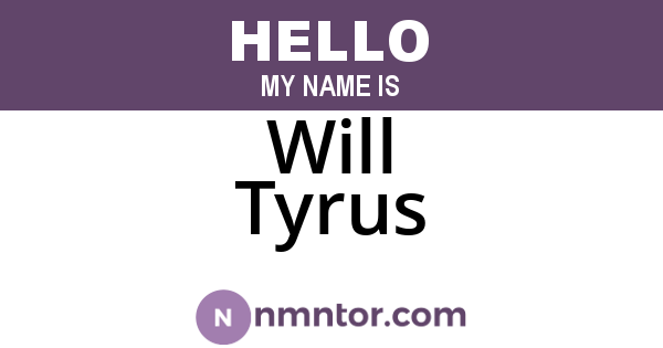 Will Tyrus