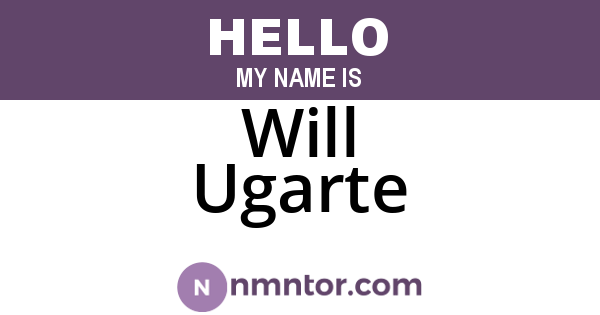 Will Ugarte