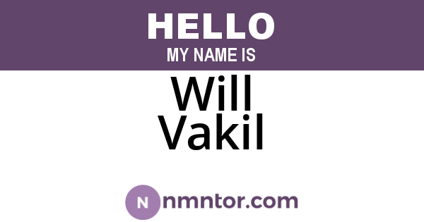 Will Vakil