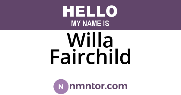 Willa Fairchild