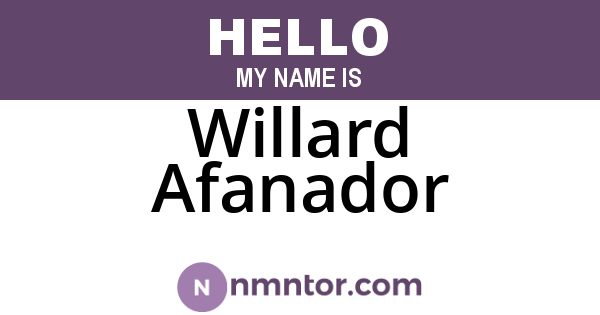 Willard Afanador