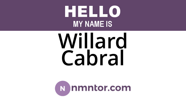 Willard Cabral
