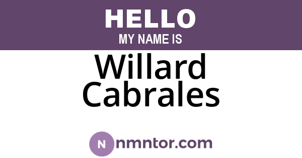 Willard Cabrales