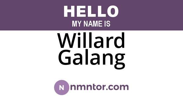 Willard Galang
