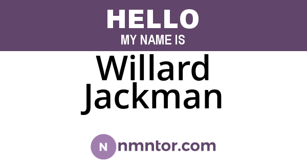 Willard Jackman