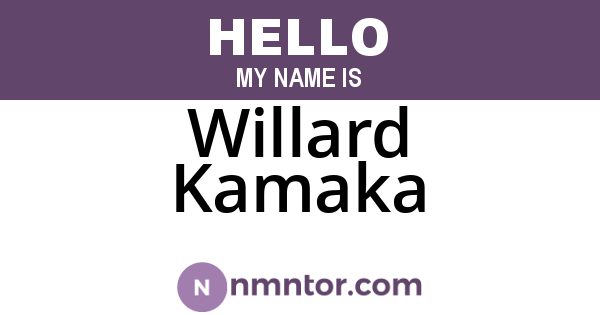 Willard Kamaka