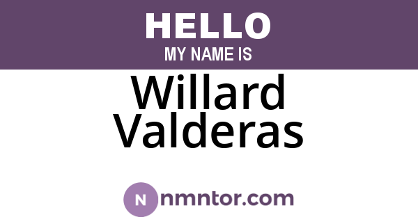 Willard Valderas