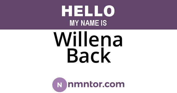 Willena Back