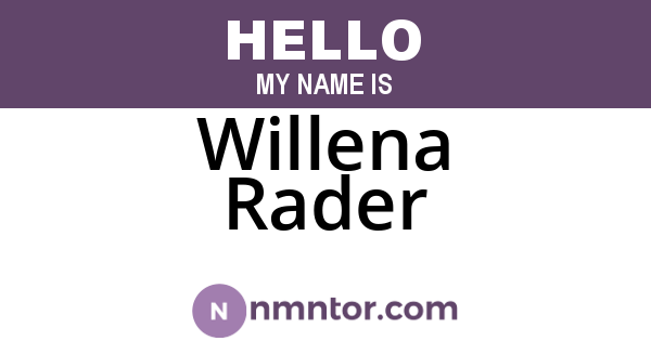 Willena Rader