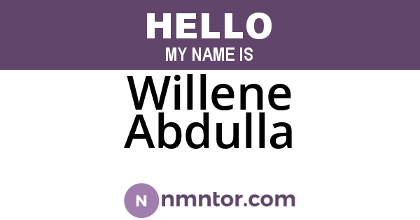Willene Abdulla