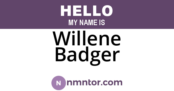 Willene Badger