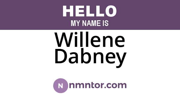 Willene Dabney