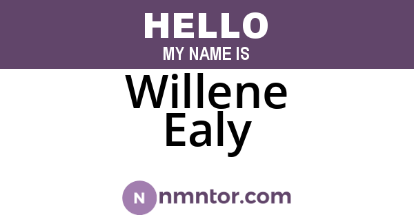 Willene Ealy