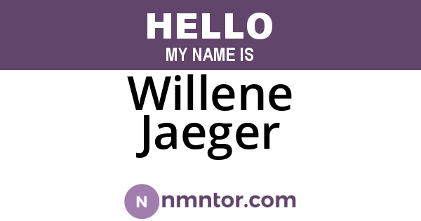 Willene Jaeger