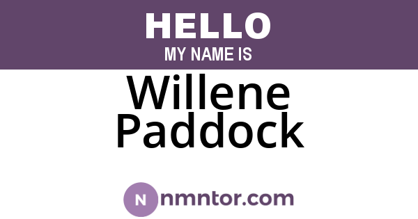 Willene Paddock