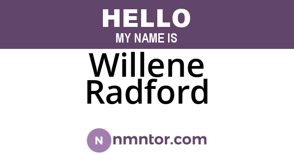 Willene Radford