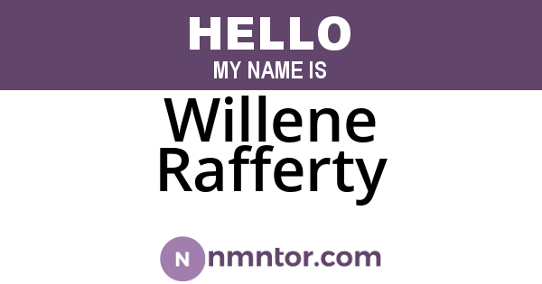 Willene Rafferty