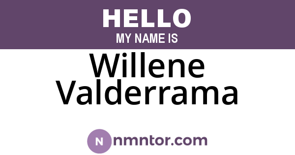 Willene Valderrama