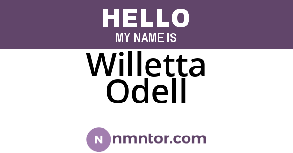Willetta Odell