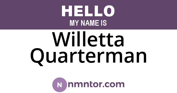 Willetta Quarterman