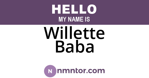 Willette Baba