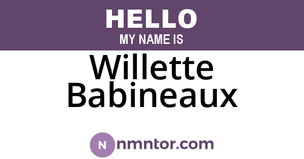 Willette Babineaux