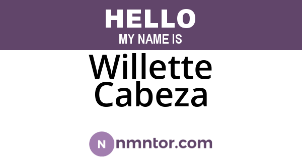 Willette Cabeza
