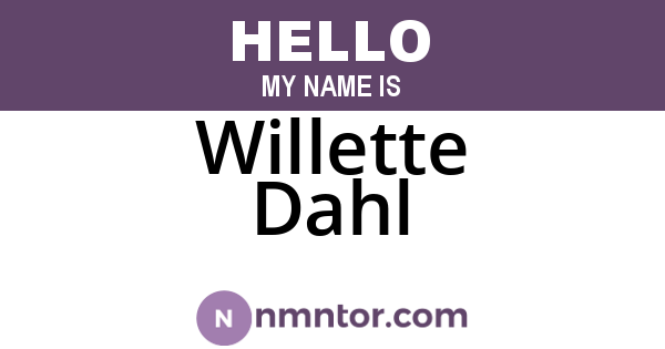 Willette Dahl